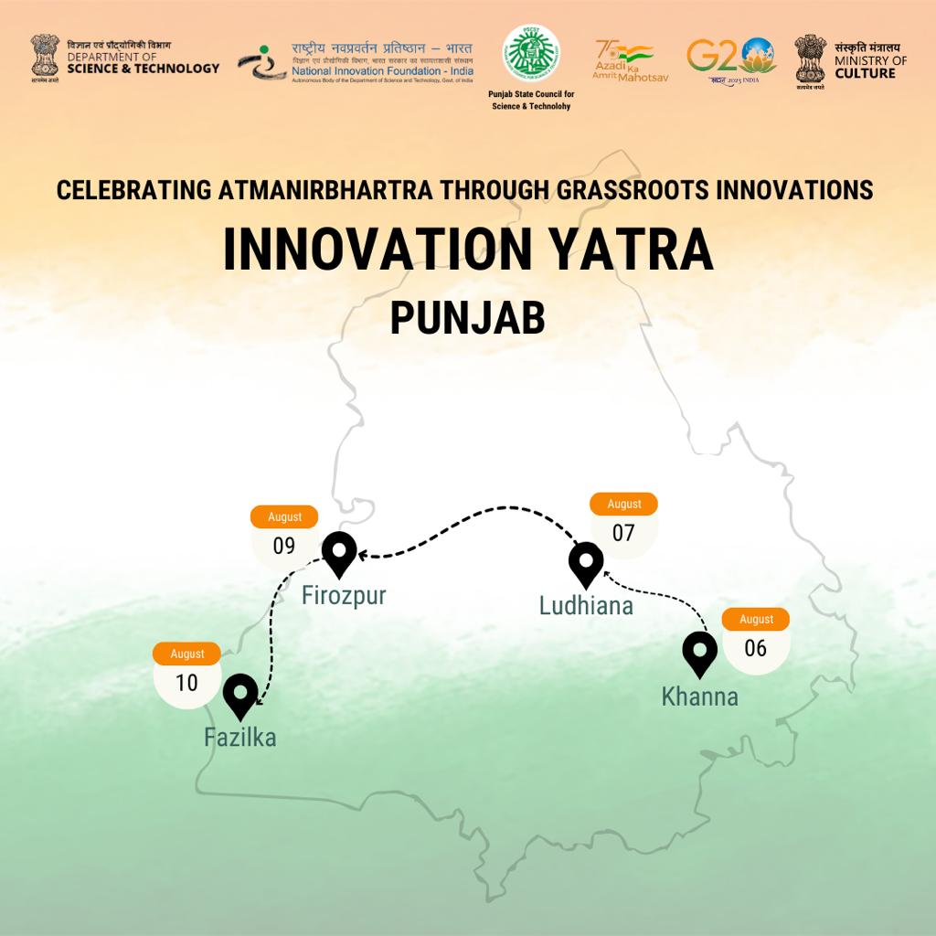 Punjab State Council for Science & Technology (PSCST) and National Innovation Foundation (NIF) Jointly Organize Innovation Yatra to Foster Grassroot Innovations in Punjab.